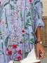 Women Floral Long Sleeve Blouse Spring/Fall Printing V Neck Daily Casual Top