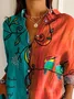 Women Animal Long Sleeve Shirt Spring/Fall Shirt Collar Daily Casual Top