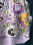 Women Floral Long Sleeve Shirt Spring/Fall Printing Shirt Collar Daily Casual Top