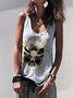 Women Sleeveless Tank Top Camisole Summer Wild West U-Neck Holiday Casual Top