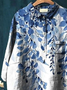 Women Floral Long Sleeve Shirt Spring/Fall Printing Shirt Collar Daily Casual Top