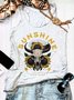 Women Sleeveless Tank Top Camisole Summer Wild West U-Neck Holiday Casual Top