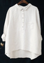 Women Plain Long Sleeve Shirt Spring/Fall Printing Shirt Collar Daily Casual Top