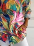 Women Phoenix Long Sleeve Shirt Spring/Fall Buckle Shirt Collar Daily Casual Top