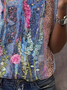 Women Floral Short Sleeve Tee T-shirt Crew Neck Printing Casual Summer Graphic Tee Top