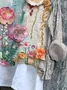 Women Floral Long Sleeve Blouse Spring/Fall Printing V Neck Daily Casual Top