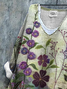 Women Floral Long Sleeve Blouse Spring/Fall Printing V Neck Daily Casual Top