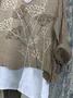 Women Floral Long Sleeve Blouse Spring/Fall Printing V Neck Daily Casual Top