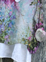 Women Floral Long Sleeve Blouse Spring/Fall Printing V Neck Daily Casual Top