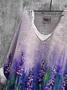 Women Floral Long Sleeve Blouse Spring/Fall Printing V Neck Daily Casual Top
