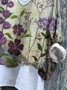 Women Floral Long Sleeve Blouse Spring/Fall Printing V Neck Daily Casual Top
