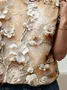 Women Floral Short Sleeve Tee T-shirt Crew Neck Printing Casual Summer Graphic Tee Top