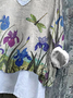 Women Floral Long Sleeve Blouse Spring/Fall Printing V Neck Daily Casual Top