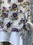 Women Floral Long Sleeve Blouse Spring/Fall Printing V Neck Daily Casual Top