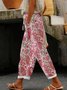 Women Paisley Long Pant Casual Spring/Fall Trousers