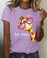 Women Deer Short Sleeve Tee T-shirt Crew Neck Casual Summer Top