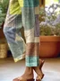 Women Colorblock Long Pants Casual Spring/Fall Trousers