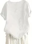 Women Floral Half Sleeve Blouse Summer Crew Neck Daily Casual Top