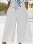 Women Floral V Neck Half Sleeve Casual Summer Jumpsuit