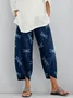Women Dragonfly Capris Pant Casual Summer Trousers