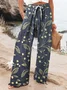 Women Floral Long Pant Casual Spring/Fall Trousers