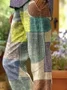 Women Colorblock Long Pants Casual Spring/Fall Trousers