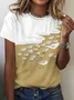 Women Animal Short Sleeve Tee T-shirt Crew Neck Vintage Summer Top