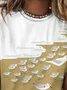 Women Animal Short Sleeve Tee T-shirt Crew Neck Vintage Summer Top