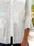 Women Floral Spring/Fall Cover-up Casual Printing Lightweight Cardigan