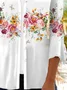 Women Floral Spring/Fall Cover-up Casual Printing Lightweight Cardigan