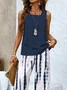 Women Abstract Graphic Two-Piece Set Daily Sleeveless Casual Summer Matching Set