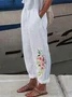 Women Floral Long Pant Casual Spring/Fall Trousers