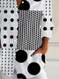 Women Polka Dots Long Sleeve Shirt Spring/Fall Buckle Shirt Collar Daily Casual Top