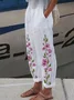 Women Floral Long Pant Casual Spring/Fall Trousers