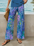 Women Floral Printing Two-Piece Set Daily Sleeveless Casual Summer Top With Pants Matching Set