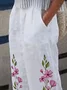 Women Floral Long Pant Casual Spring/Fall Trousers
