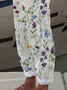 Women Floral Long Pant Casual Spring/Fall Trousers