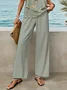 Women Floral Printing Two-Piece Set Daily Sleeveless Casual Summer Top With Pants Matching Set