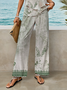 Women Floral Printing Two-Piece Set Daily Sleeveless Casual Summer Top With Pants Matching Set