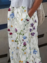 Women Floral Long Pant Casual Spring/Fall Trousers
