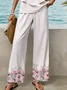 Women Floral Printing Two-Piece Set Daily Sleeveless Casual Summer Top With Pants Matching Set