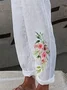 Women Floral Long Pant Casual Spring/Fall Trousers