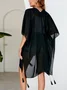 Women Plain Summer Cover-up Casual Lightweight Cardigan