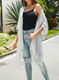 Women Plain Spring/Fall Cover-up Casual Lightweight Cardigan