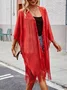 Women Plain Spring/Fall Cover-up Casual Lightweight Cardigan