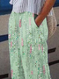 Women Abstract Stripes Long Pant Casual Spring/Fall Trousers