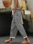 Women Striped Long Pants Casual Spring/Fall Trousers