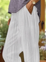 Women Abstract Stripes Long Pant Casual Spring/Fall Trousers