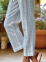 Women Striped Long Pant Casual Spring/Fall Trousers