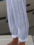 Women Striped Long Pant Casual Spring/Fall Trousers